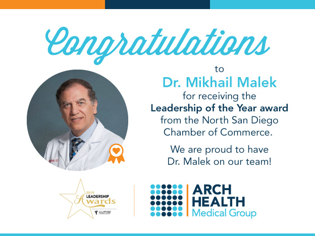 Congratulations to Dr. Mikhail Malek for receiving the leadership of the year award